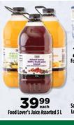 Food Lover's Juice Assorted-3Ltr Each