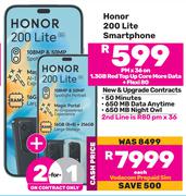 2 x Honor 200 Lite Smartphone-On 1.3GB Red Top Up Core More Data + Flexi 80