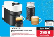 Nespresso Vertuo Pop Coconut White Bundle 457413-Per Bundle