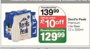 Devil's Peak Premium Lite Beer-12 x 330ml