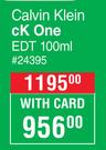 Calvin Klein cK One EDT 24395-100ml