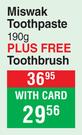 Miswak Toothpaste 190g Plus Free Toothbrush