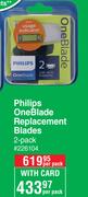 Philips One Blade Replacement Blade  226104-2 Pack Per Pack.