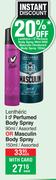 Lentheric Perfumed Body Spray 90ml/ Assorted Or Masculin Body Spray 150ml/Assorted-Each