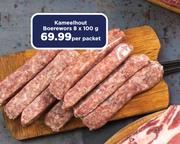 0Kameelhout Boerewors-8 x 100g Per Packet