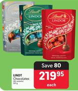 Lindt Chocolates (All Variants)-337g Each