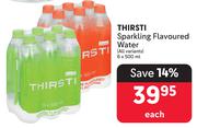 Thirsti Sparkling Flavoured Water (All Variants)-6 x 500ml Each