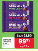 Cadbury Chocolates Slabs (All Variants)-For 3 x 150g