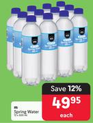 M Spring Water-12 x 500ml Each