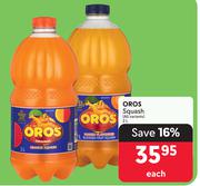 Oros Squash (All Variants)-2L Each