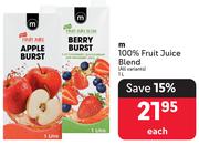 M 100% Fruit Juice Blend (All Variants)-1L Each
