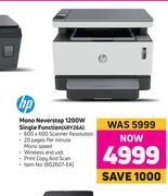 HP Mono Neverstop 1200W Single Function (4RY26A)