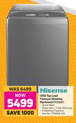 Hisense 13Kg Top Load Titanium Washing Machine (WTX1302T)