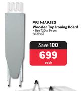 Primaries Wooden Top Ironing Board-Each