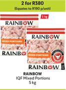 Rainbow IQF Mixed Portions-For 2 x 5kg