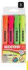 Kores Highliner Plus Set Of 4 Neon 427528-Per 4-Pack