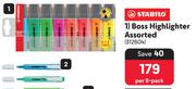 Stabilo Boss Highlighter Assorted 312604-Per 8-Pack