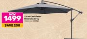 2.8m Cantilever Umbrella Grey