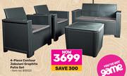 4 Piece Contour Jabulani Graphite Patio Set
