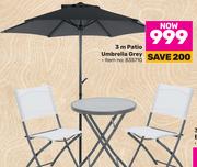 3m Patio Umbrella Grey