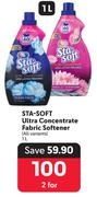 Sta-Soft Ultra Concentrate Fabric Softener (All Variants)-For 2 x 1Ltr