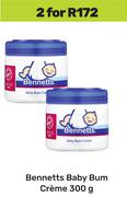 Bennetts Baby Bum Creme-For 2 x 300g