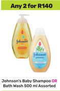 Johnson's Baby Shampoo Or Bath Wash 500ml Assorted-For Any 2