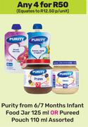 Purity From 6/7 Months Infant Food Jar 125ml Or Pureed Pouch 110ml Assorted-For Any 4