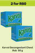 Karvol Decongestant Chest Rub-For 2 x 50g