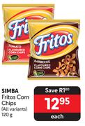 Simba Fritos Corn Chips (All Variants)-120g Each