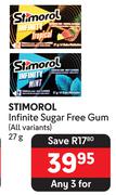 Stimorol Infinite Sugar Free Gum (All Variants)-For Any 3 x 27g