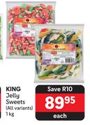 King Jelly Sweets (All Variants)-1Kg Each