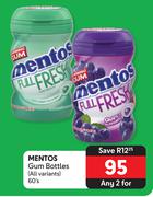 Mentos Gum Bottles (All Variants)-For Any 2 x 60's