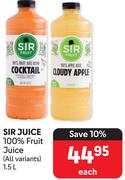 Sir Juice 100% Fruit Juice (All Variants)-1.5ltr Each