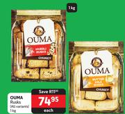 Ouma Rusks(All Variants)-1Kg Each