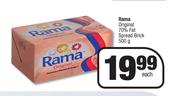 Rama Original 70% Fat Spread Brick-500g Each