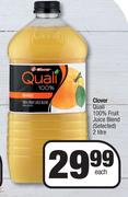 Clover Quali 100% Fruit Juice Blend (Selected)-2L Each