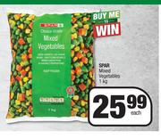 Spar Mixed Vegetables-1Kg Each