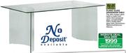 H&H Collection Planet Glass Diningroom Table