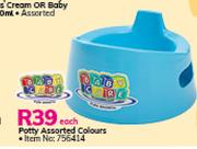 Baby Care Potty Assorted Colours-Each