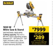 Dewalt 1650W Mitre Saw & Stand DW714STAND