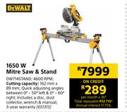 Dewalt 1650W Mitre Saw & Stand DW714STAND