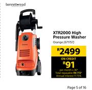 Bennett Read High Pressure Washer (Orange) XTR2000 