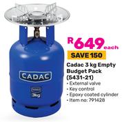 Cadac 3Kg Empty Budget Pack 5431-21-Each