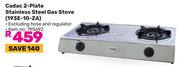 Cadac 2 Plate Stainless Steel Gas Stove 193E-10-ZA