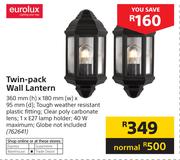 Eurolux Twin Pack Wall Lantern