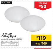 Lightworx 12W LED Ceiling Light-Each