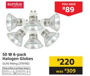 Eurolux 50W 6 Pack Halogen Globes