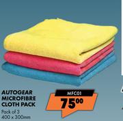 Autogear Microfibre Cloth Pack MFC01