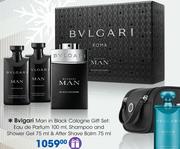 Bvlgari Man In Black Cologne Gift Set: Eau De Parfum-100ml,Shampoo & Shower Gel-75ml 